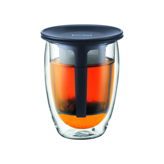 TEA FOR ONE Filtre en Plastique 0.35L Noir - BODUM