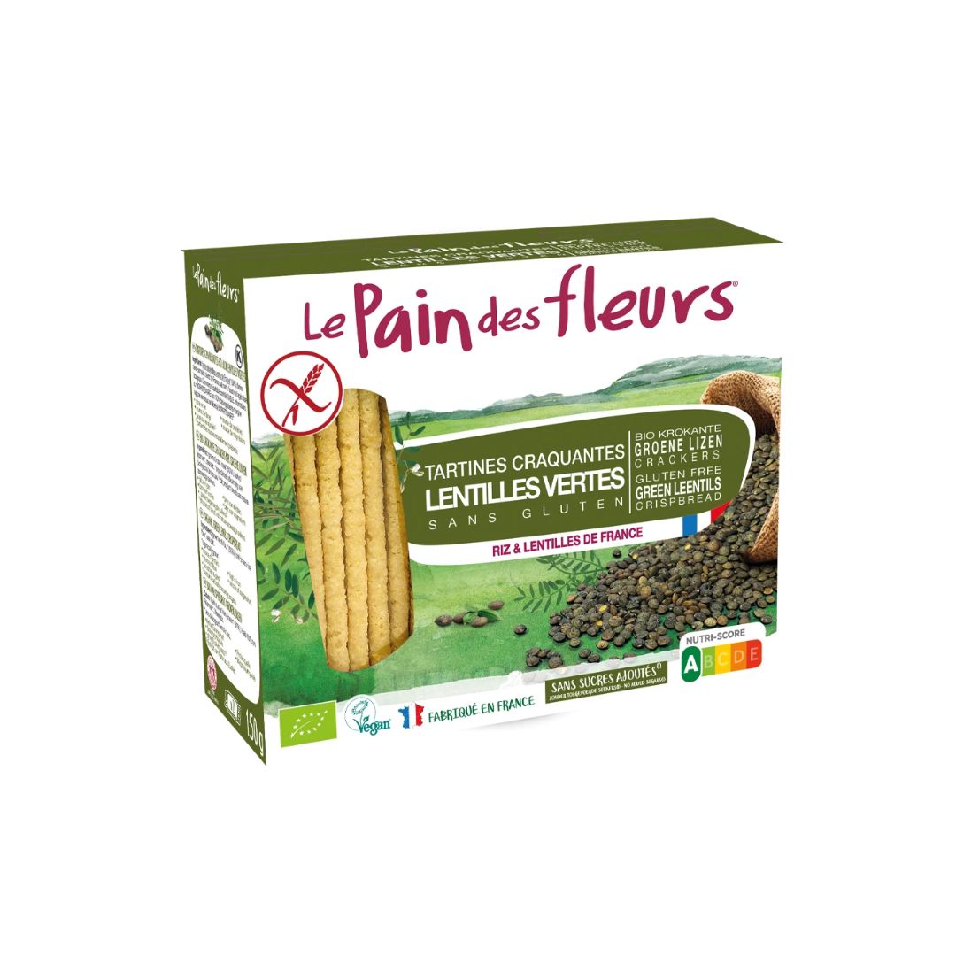 Tartines Craquantes Lentilles Verte 150g - LE PAIN DES FLEURS