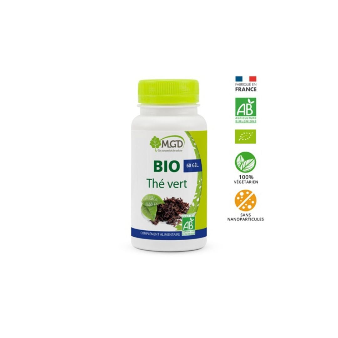 Thé Vert Bio 60 Gélules 300mg - MGD