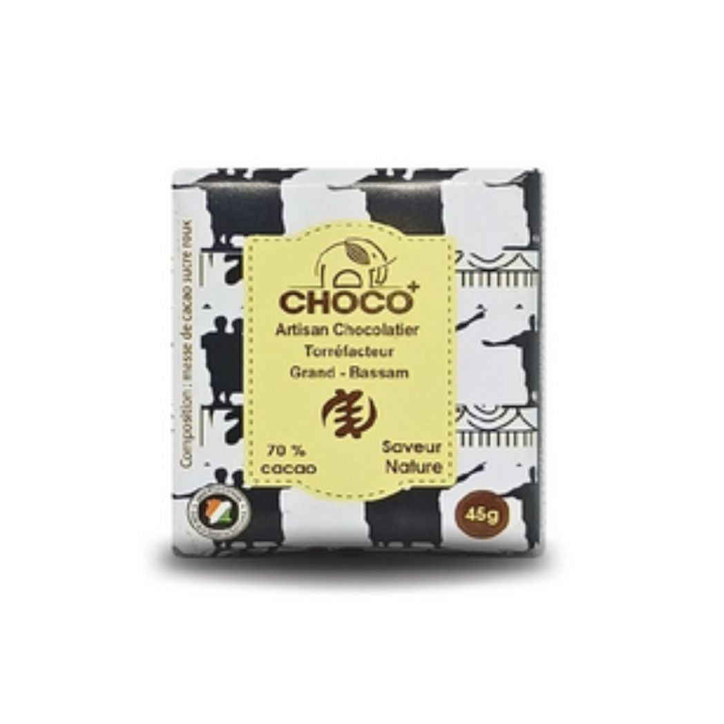 Chocolat Nature 70% 45g - CHOCO+