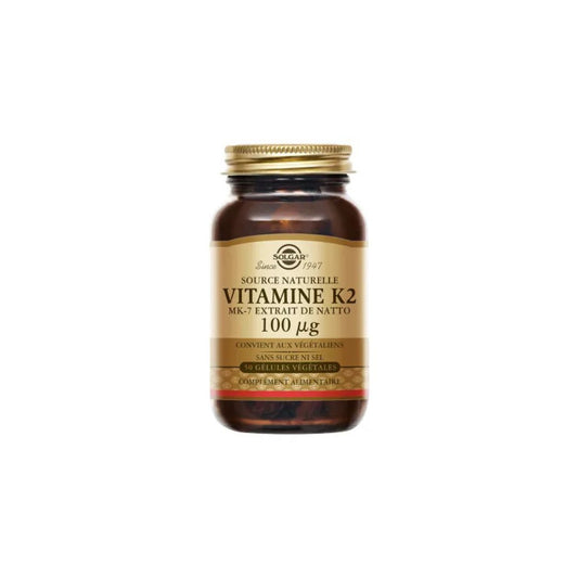 Vitamine K2 (MK-7°) 50 Gélules Végétales - SOLGAR