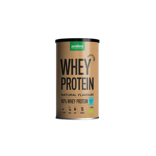 Whey Protein 80% Petit Lait Naturel 400g Bio - PURASANA