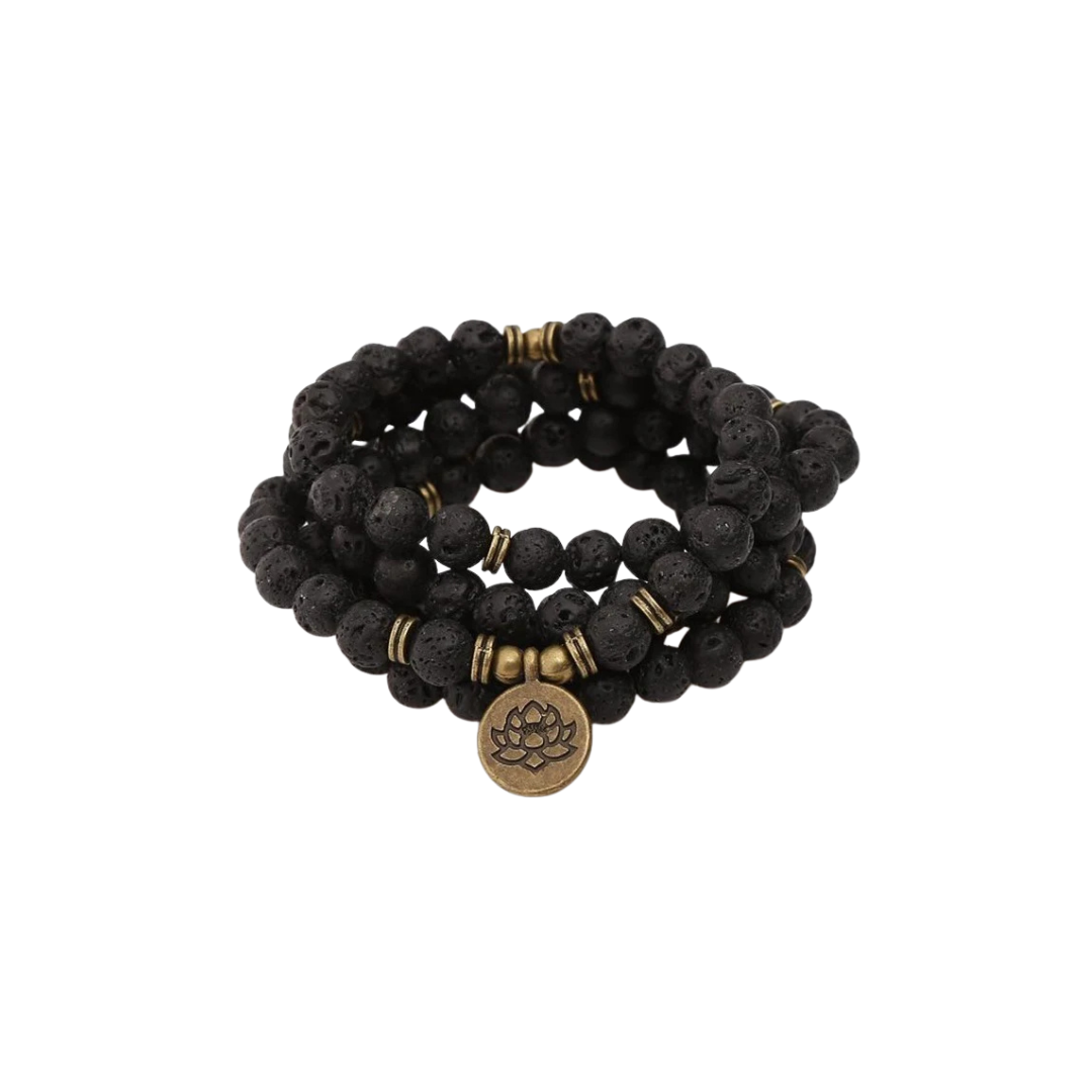 Bracelet Mala Pierre de Lave